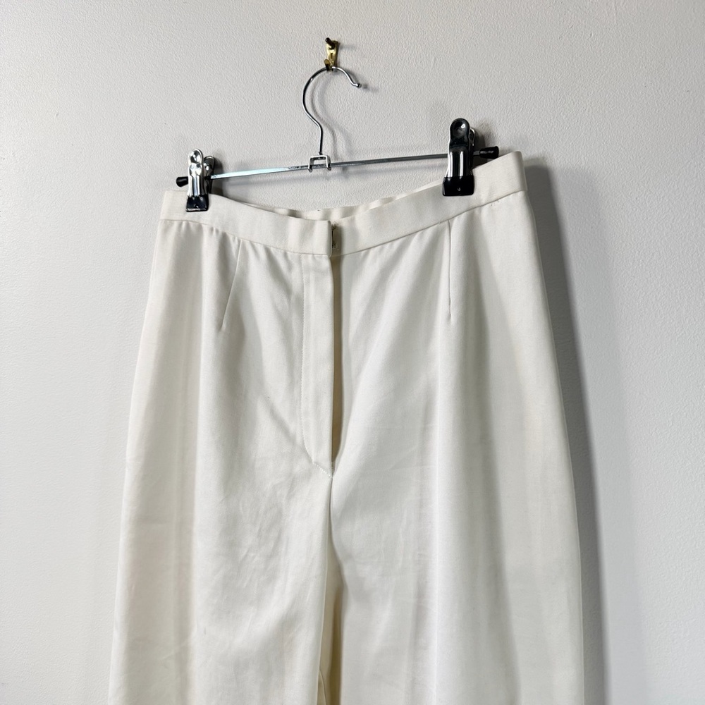 Bill Blass Ivory Cream High Waist Trousers Size Small 4/6 Vintage Tailored Pants - Picture 2 of 9